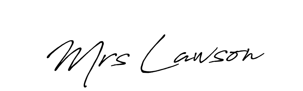 The best way (Antro_Vectra_Bolder) to make a short signature is to pick only two or three words in your name. The name Mrs Lawson include a total of six letters. For converting this name. Mrs Lawson signature style 7 images and pictures png