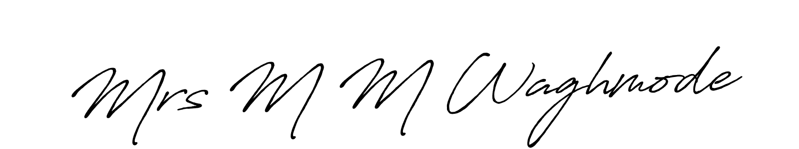 Create a beautiful signature design for name Mrs M M Waghmode. With this signature (Antro_Vectra_Bolder) fonts, you can make a handwritten signature for free. Mrs M M Waghmode signature style 7 images and pictures png