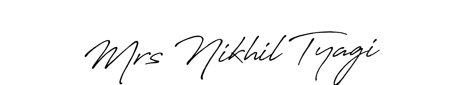 Design your own signature with our free online signature maker. With this signature software, you can create a handwritten (Antro_Vectra_Bolder) signature for name Mrs Nikhil Tyagi. Mrs Nikhil Tyagi signature style 7 images and pictures png