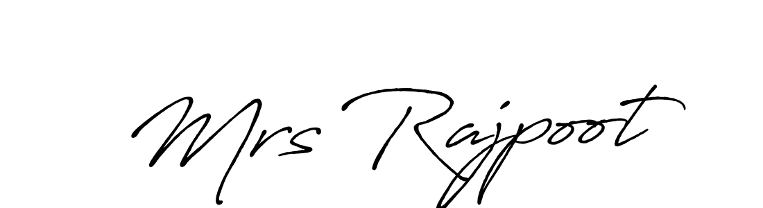 How to Draw Mrs Rajpoot signature style? Antro_Vectra_Bolder is a latest design signature styles for name Mrs Rajpoot. Mrs Rajpoot signature style 7 images and pictures png