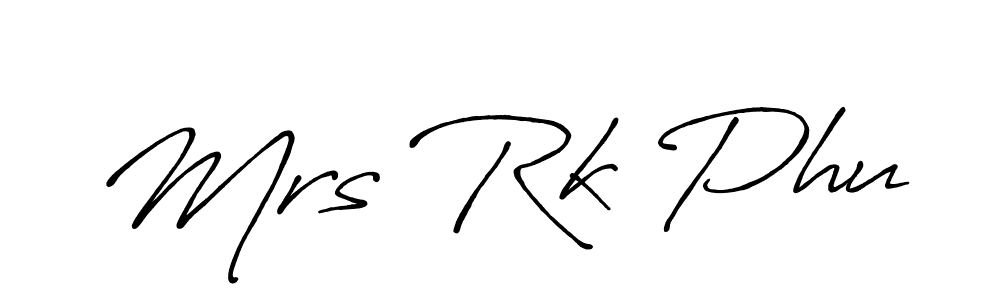 Design your own signature with our free online signature maker. With this signature software, you can create a handwritten (Antro_Vectra_Bolder) signature for name Mrs Rk Phu. Mrs Rk Phu signature style 7 images and pictures png