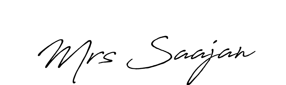 Design your own signature with our free online signature maker. With this signature software, you can create a handwritten (Antro_Vectra_Bolder) signature for name Mrs Saajan. Mrs Saajan signature style 7 images and pictures png