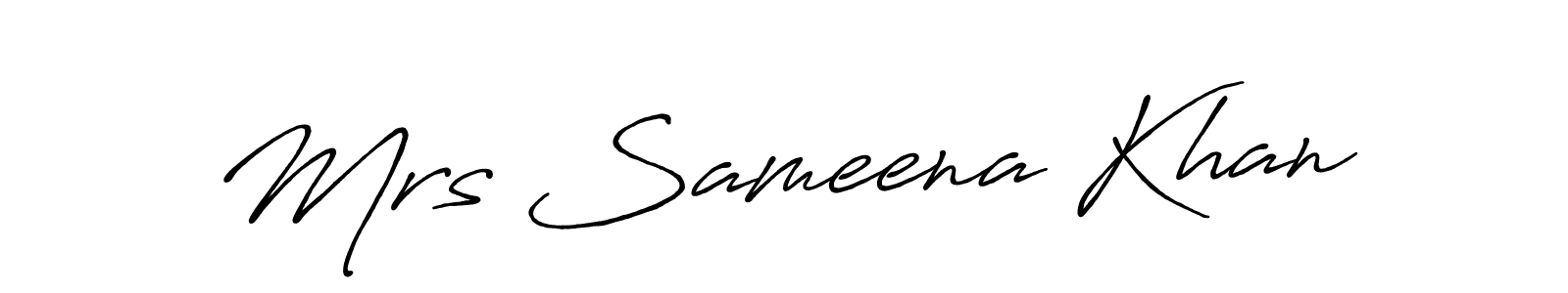 Mrs Sameena Khan stylish signature style. Best Handwritten Sign (Antro_Vectra_Bolder) for my name. Handwritten Signature Collection Ideas for my name Mrs Sameena Khan. Mrs Sameena Khan signature style 7 images and pictures png