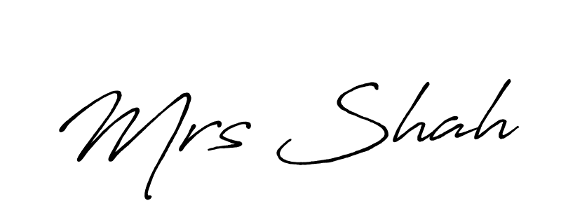 Antro_Vectra_Bolder is a professional signature style that is perfect for those who want to add a touch of class to their signature. It is also a great choice for those who want to make their signature more unique. Get Mrs Shah name to fancy signature for free. Mrs Shah signature style 7 images and pictures png