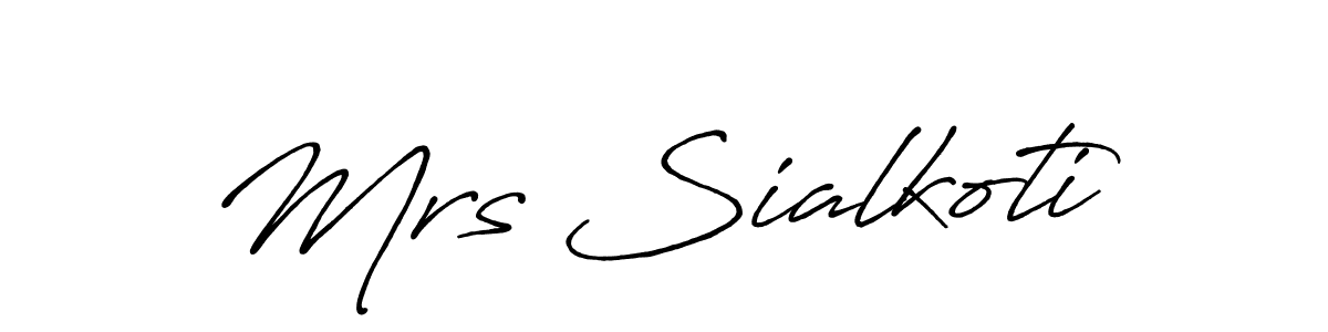 How to make Mrs Sialkoti signature? Antro_Vectra_Bolder is a professional autograph style. Create handwritten signature for Mrs Sialkoti name. Mrs Sialkoti signature style 7 images and pictures png