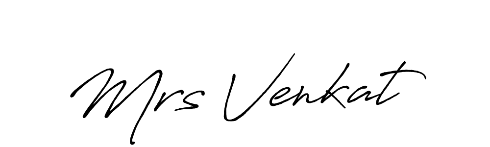 Similarly Antro_Vectra_Bolder is the best handwritten signature design. Signature creator online .You can use it as an online autograph creator for name Mrs Venkat. Mrs Venkat signature style 7 images and pictures png