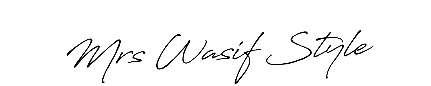 How to Draw Mrs Wasif Style signature style? Antro_Vectra_Bolder is a latest design signature styles for name Mrs Wasif Style. Mrs Wasif Style signature style 7 images and pictures png