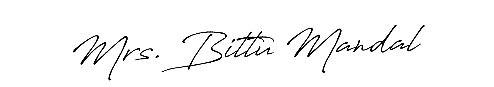How to make Mrs. Bittu Mandal name signature. Use Antro_Vectra_Bolder style for creating short signs online. This is the latest handwritten sign. Mrs. Bittu Mandal signature style 7 images and pictures png