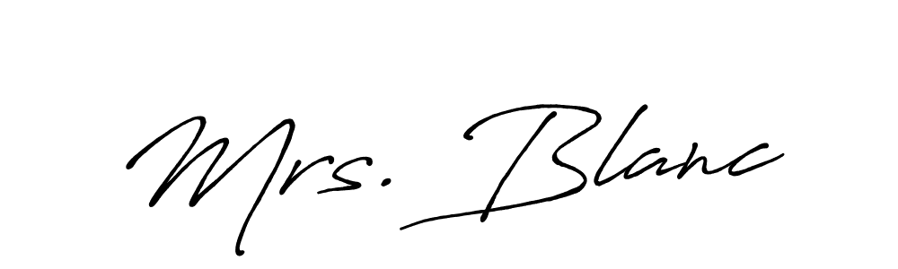 How to make Mrs. Blanc name signature. Use Antro_Vectra_Bolder style for creating short signs online. This is the latest handwritten sign. Mrs. Blanc signature style 7 images and pictures png