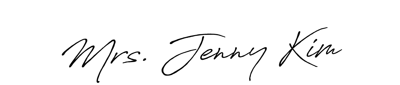 if you are searching for the best signature style for your name Mrs. Jenny Kim. so please give up your signature search. here we have designed multiple signature styles  using Antro_Vectra_Bolder. Mrs. Jenny Kim signature style 7 images and pictures png