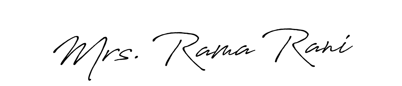 Similarly Antro_Vectra_Bolder is the best handwritten signature design. Signature creator online .You can use it as an online autograph creator for name Mrs. Rama Rani. Mrs. Rama Rani signature style 7 images and pictures png