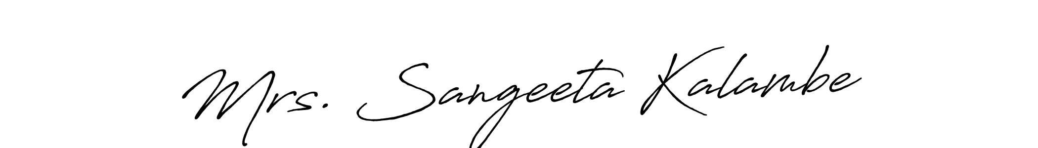 Use a signature maker to create a handwritten signature online. With this signature software, you can design (Antro_Vectra_Bolder) your own signature for name Mrs. Sangeeta Kalambe. Mrs. Sangeeta Kalambe signature style 7 images and pictures png