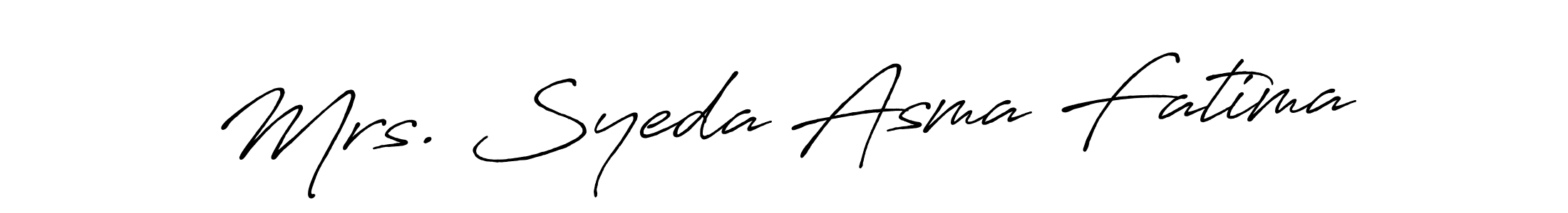 How to make Mrs. Syeda Asma Fatima signature? Antro_Vectra_Bolder is a professional autograph style. Create handwritten signature for Mrs. Syeda Asma Fatima name. Mrs. Syeda Asma Fatima signature style 7 images and pictures png