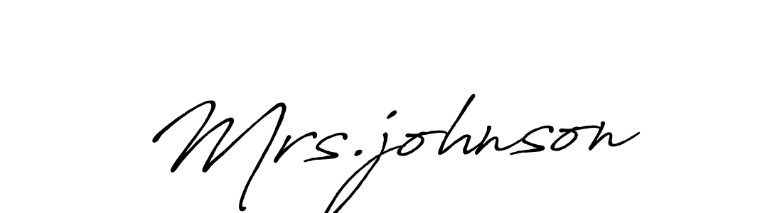 Best and Professional Signature Style for Mrs.johnson. Antro_Vectra_Bolder Best Signature Style Collection. Mrs.johnson signature style 7 images and pictures png