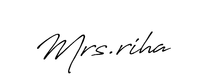 Design your own signature with our free online signature maker. With this signature software, you can create a handwritten (Antro_Vectra_Bolder) signature for name Mrs.riha. Mrs.riha signature style 7 images and pictures png