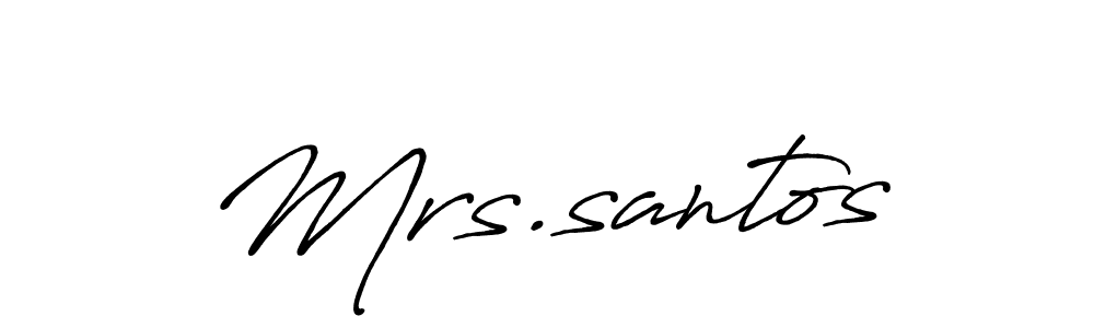 Use a signature maker to create a handwritten signature online. With this signature software, you can design (Antro_Vectra_Bolder) your own signature for name Mrs.santos. Mrs.santos signature style 7 images and pictures png