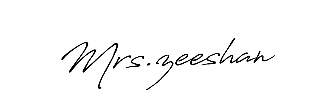 Use a signature maker to create a handwritten signature online. With this signature software, you can design (Antro_Vectra_Bolder) your own signature for name Mrs.zeeshan. Mrs.zeeshan signature style 7 images and pictures png