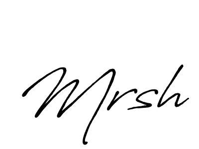 Mrsh stylish signature style. Best Handwritten Sign (Antro_Vectra_Bolder) for my name. Handwritten Signature Collection Ideas for my name Mrsh. Mrsh signature style 7 images and pictures png