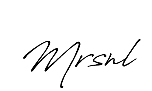 Make a beautiful signature design for name Mrsnl. With this signature (Antro_Vectra_Bolder) style, you can create a handwritten signature for free. Mrsnl signature style 7 images and pictures png