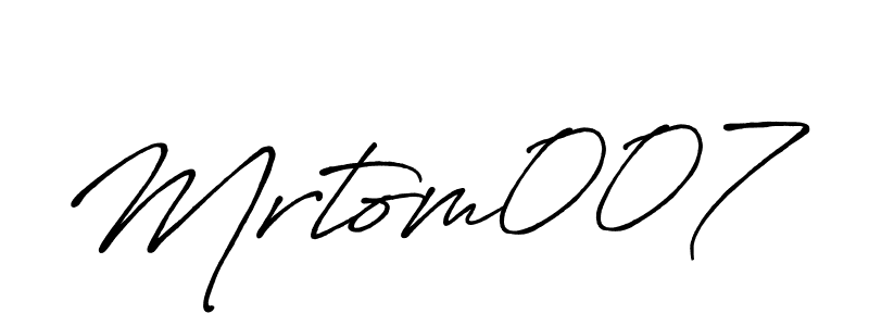 Design your own signature with our free online signature maker. With this signature software, you can create a handwritten (Antro_Vectra_Bolder) signature for name Mrtom007. Mrtom007 signature style 7 images and pictures png