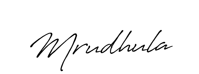 Make a beautiful signature design for name Mrudhula. With this signature (Antro_Vectra_Bolder) style, you can create a handwritten signature for free. Mrudhula signature style 7 images and pictures png