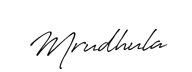 Make a beautiful signature design for name Mrudhula. With this signature (Antro_Vectra_Bolder) style, you can create a handwritten signature for free. Mrudhula signature style 7 images and pictures png