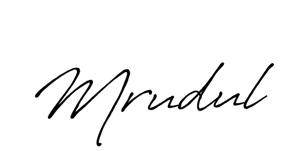 Mrudul stylish signature style. Best Handwritten Sign (Antro_Vectra_Bolder) for my name. Handwritten Signature Collection Ideas for my name Mrudul. Mrudul signature style 7 images and pictures png