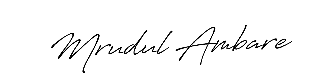 Also we have Mrudul Ambare name is the best signature style. Create professional handwritten signature collection using Antro_Vectra_Bolder autograph style. Mrudul Ambare signature style 7 images and pictures png