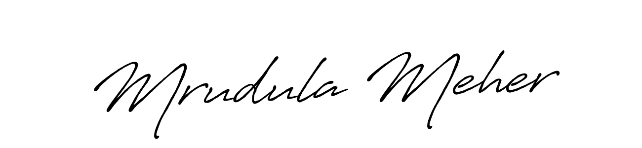 Mrudula Meher stylish signature style. Best Handwritten Sign (Antro_Vectra_Bolder) for my name. Handwritten Signature Collection Ideas for my name Mrudula Meher. Mrudula Meher signature style 7 images and pictures png