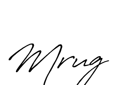 How to make Mrug signature? Antro_Vectra_Bolder is a professional autograph style. Create handwritten signature for Mrug name. Mrug signature style 7 images and pictures png