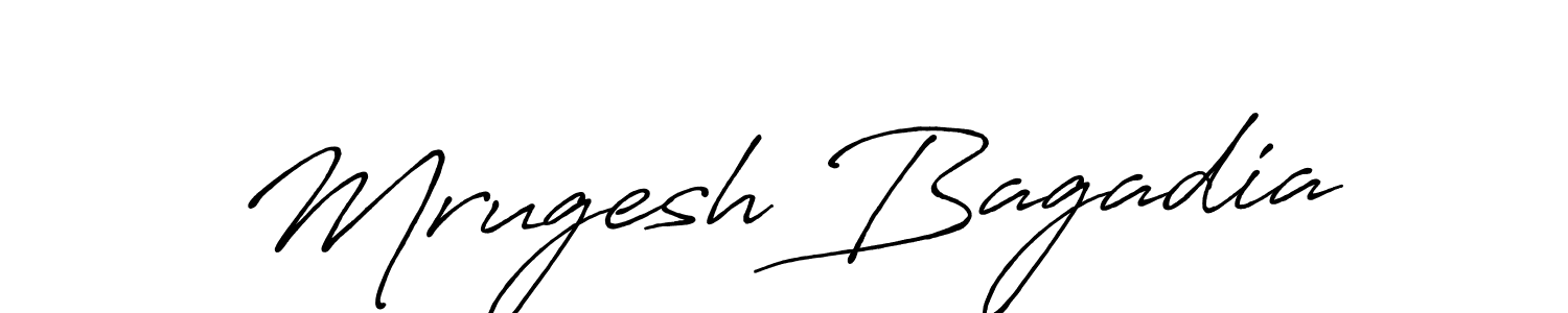 How to make Mrugesh Bagadia signature? Antro_Vectra_Bolder is a professional autograph style. Create handwritten signature for Mrugesh Bagadia name. Mrugesh Bagadia signature style 7 images and pictures png