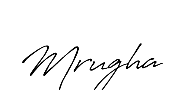 How to make Mrugha name signature. Use Antro_Vectra_Bolder style for creating short signs online. This is the latest handwritten sign. Mrugha signature style 7 images and pictures png