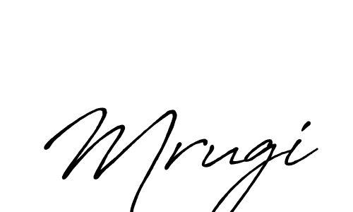 Make a beautiful signature design for name Mrugi. With this signature (Antro_Vectra_Bolder) style, you can create a handwritten signature for free. Mrugi signature style 7 images and pictures png