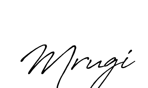 Make a beautiful signature design for name Mrugi. With this signature (Antro_Vectra_Bolder) style, you can create a handwritten signature for free. Mrugi signature style 7 images and pictures png