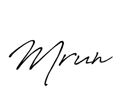 How to make Mrun signature? Antro_Vectra_Bolder is a professional autograph style. Create handwritten signature for Mrun name. Mrun signature style 7 images and pictures png