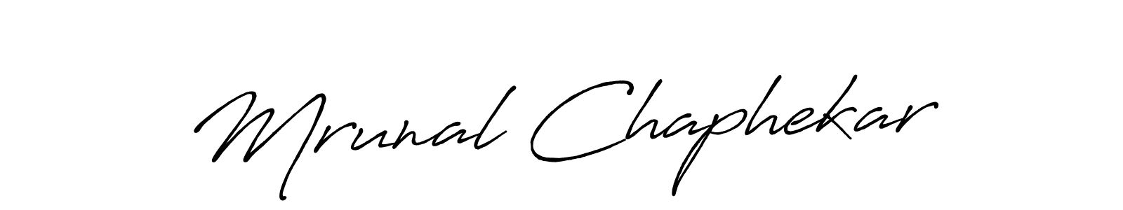 Make a beautiful signature design for name Mrunal Chaphekar. With this signature (Antro_Vectra_Bolder) style, you can create a handwritten signature for free. Mrunal Chaphekar signature style 7 images and pictures png