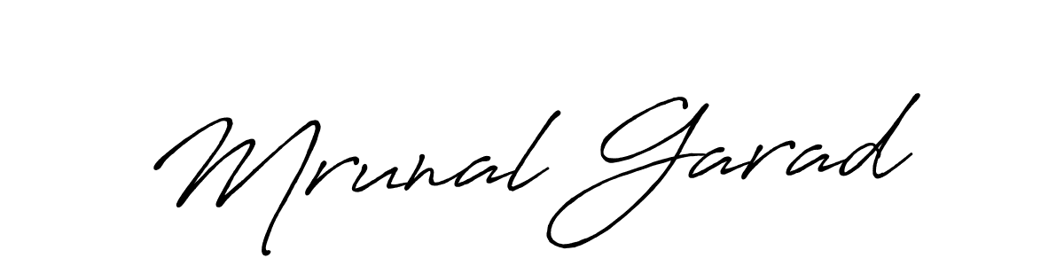 Design your own signature with our free online signature maker. With this signature software, you can create a handwritten (Antro_Vectra_Bolder) signature for name Mrunal Garad. Mrunal Garad signature style 7 images and pictures png