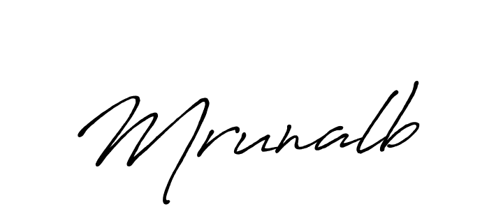 Make a beautiful signature design for name Mrunalb. With this signature (Antro_Vectra_Bolder) style, you can create a handwritten signature for free. Mrunalb signature style 7 images and pictures png