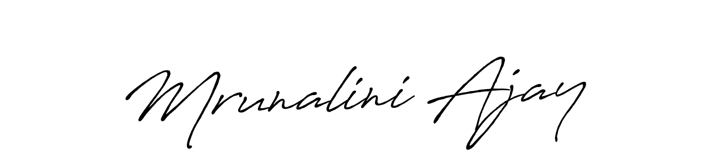 How to make Mrunalini Ajay signature? Antro_Vectra_Bolder is a professional autograph style. Create handwritten signature for Mrunalini Ajay name. Mrunalini Ajay signature style 7 images and pictures png