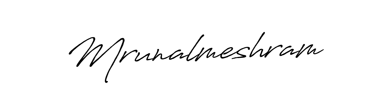 Design your own signature with our free online signature maker. With this signature software, you can create a handwritten (Antro_Vectra_Bolder) signature for name Mrunalmeshram. Mrunalmeshram signature style 7 images and pictures png