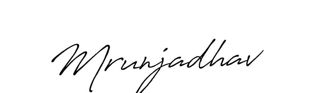 How to make Mrunjadhav signature? Antro_Vectra_Bolder is a professional autograph style. Create handwritten signature for Mrunjadhav name. Mrunjadhav signature style 7 images and pictures png