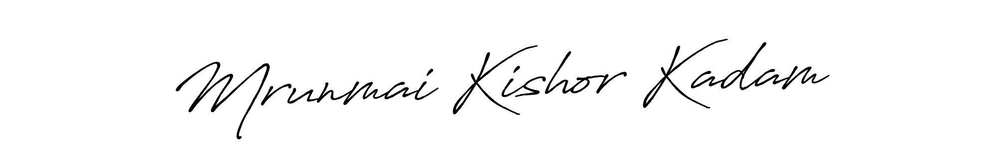 Create a beautiful signature design for name Mrunmai Kishor Kadam. With this signature (Antro_Vectra_Bolder) fonts, you can make a handwritten signature for free. Mrunmai Kishor Kadam signature style 7 images and pictures png