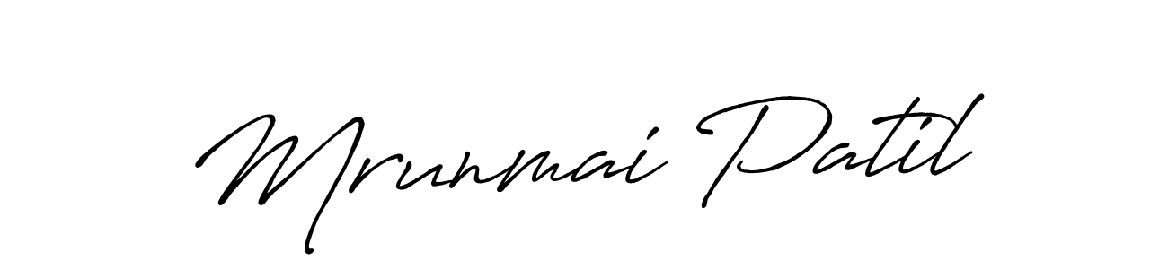 Also You can easily find your signature by using the search form. We will create Mrunmai Patil name handwritten signature images for you free of cost using Antro_Vectra_Bolder sign style. Mrunmai Patil signature style 7 images and pictures png