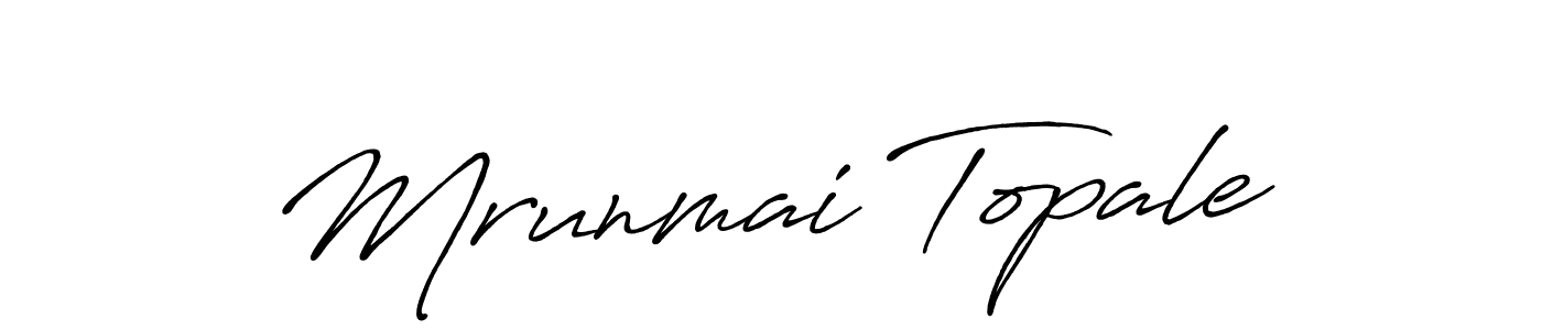 Use a signature maker to create a handwritten signature online. With this signature software, you can design (Antro_Vectra_Bolder) your own signature for name Mrunmai Topale. Mrunmai Topale signature style 7 images and pictures png