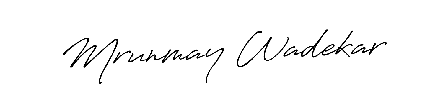 Also we have Mrunmay Wadekar name is the best signature style. Create professional handwritten signature collection using Antro_Vectra_Bolder autograph style. Mrunmay Wadekar signature style 7 images and pictures png