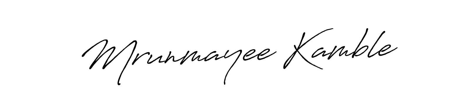 Design your own signature with our free online signature maker. With this signature software, you can create a handwritten (Antro_Vectra_Bolder) signature for name Mrunmayee Kamble. Mrunmayee Kamble signature style 7 images and pictures png