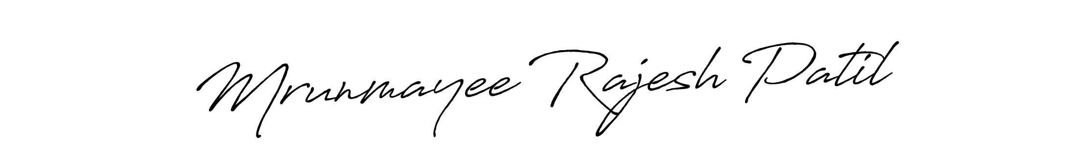 Antro_Vectra_Bolder is a professional signature style that is perfect for those who want to add a touch of class to their signature. It is also a great choice for those who want to make their signature more unique. Get Mrunmayee Rajesh Patil name to fancy signature for free. Mrunmayee Rajesh Patil signature style 7 images and pictures png