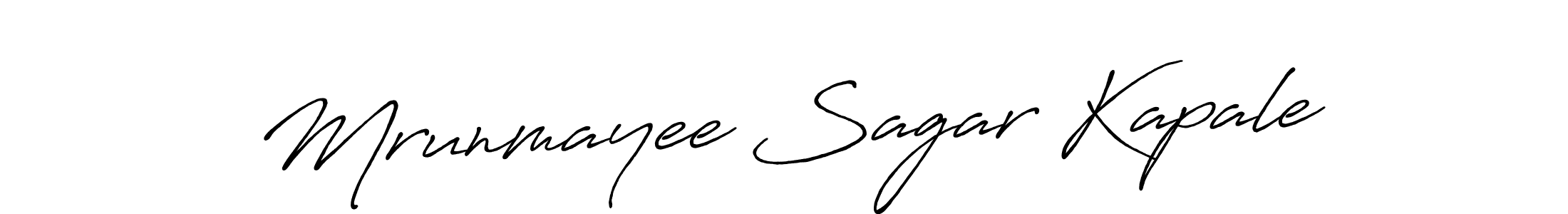 Make a beautiful signature design for name Mrunmayee Sagar Kapale. With this signature (Antro_Vectra_Bolder) style, you can create a handwritten signature for free. Mrunmayee Sagar Kapale signature style 7 images and pictures png