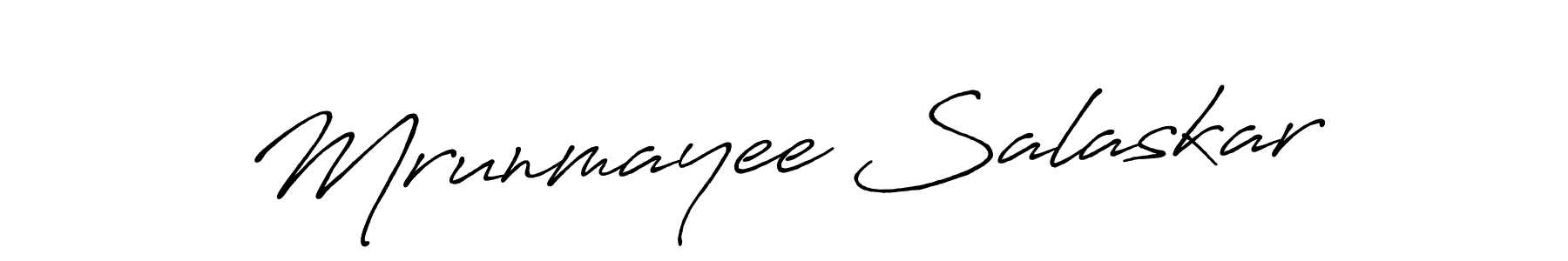 Mrunmayee Salaskar stylish signature style. Best Handwritten Sign (Antro_Vectra_Bolder) for my name. Handwritten Signature Collection Ideas for my name Mrunmayee Salaskar. Mrunmayee Salaskar signature style 7 images and pictures png