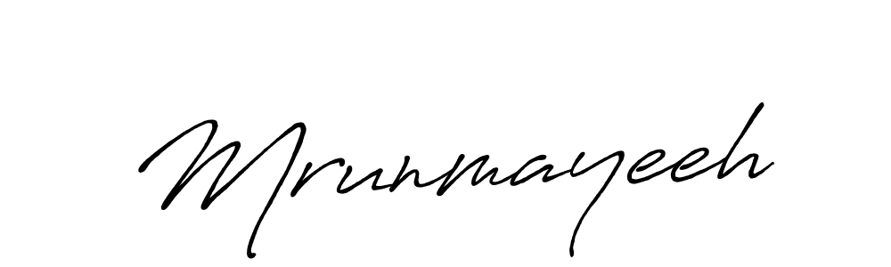Also we have Mrunmayeeh name is the best signature style. Create professional handwritten signature collection using Antro_Vectra_Bolder autograph style. Mrunmayeeh signature style 7 images and pictures png